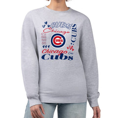 Chicago Cubs G-III 4Her by Carl Banks Women's Collage Team Graphic Fleece Pullover Hoodie Sale