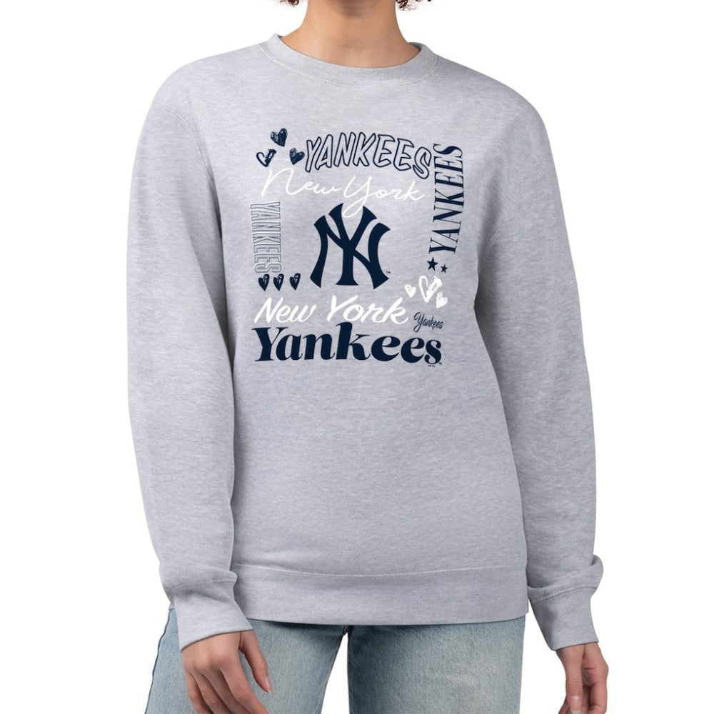 New York Yankees G-III 4Her by Carl Banks Women's Collage Team Graphic Fleece Pullover Hoodie for sale