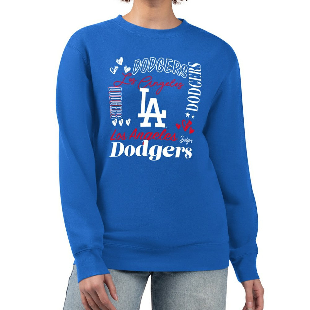 Los Angeles Dodgers G-III 4Her by Carl Banks Women's Collage Team Graphic Fleece Pullover Hoodie Sale