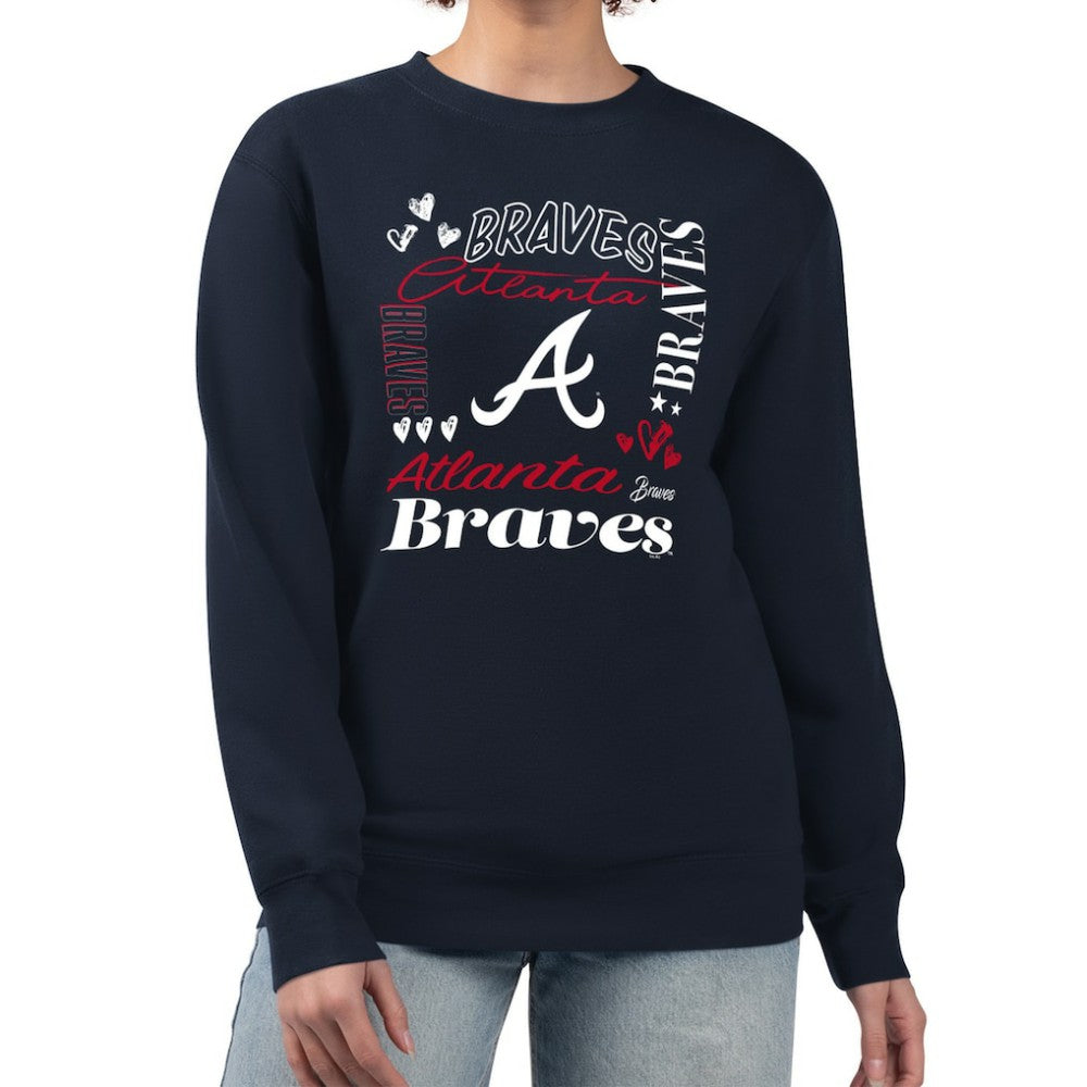 Atlanta Braves G-III 4Her by Carl Banks Women's Collage Team Graphic Fleece Pullover Hoodie for sale