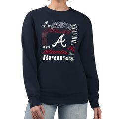 Atlanta Braves G-III 4Her by Carl Banks Women's Collage Team Graphic Fleece Pullover Hoodie for sale