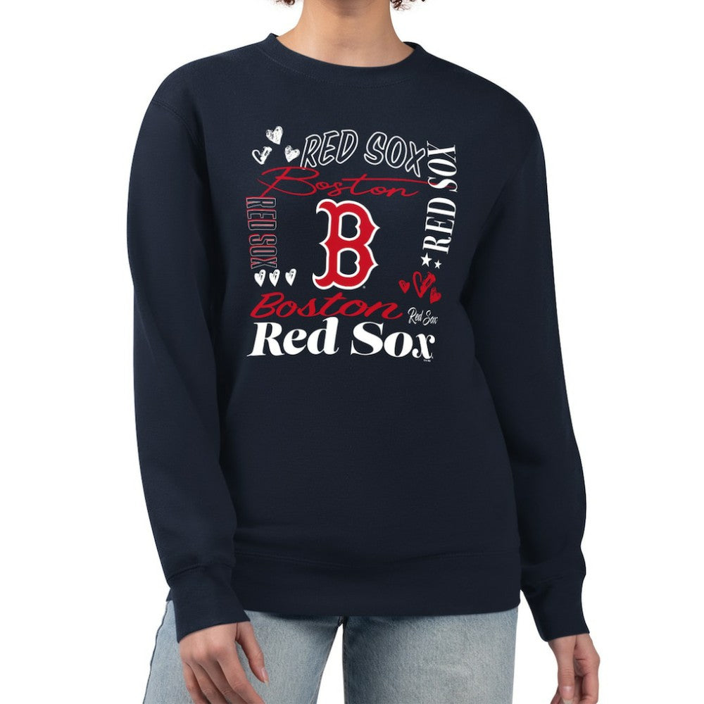 Boston Red Sox G-III 4Her by Carl Banks Women's Collage Team Graphic Fleece Pullover Hoodie Discount