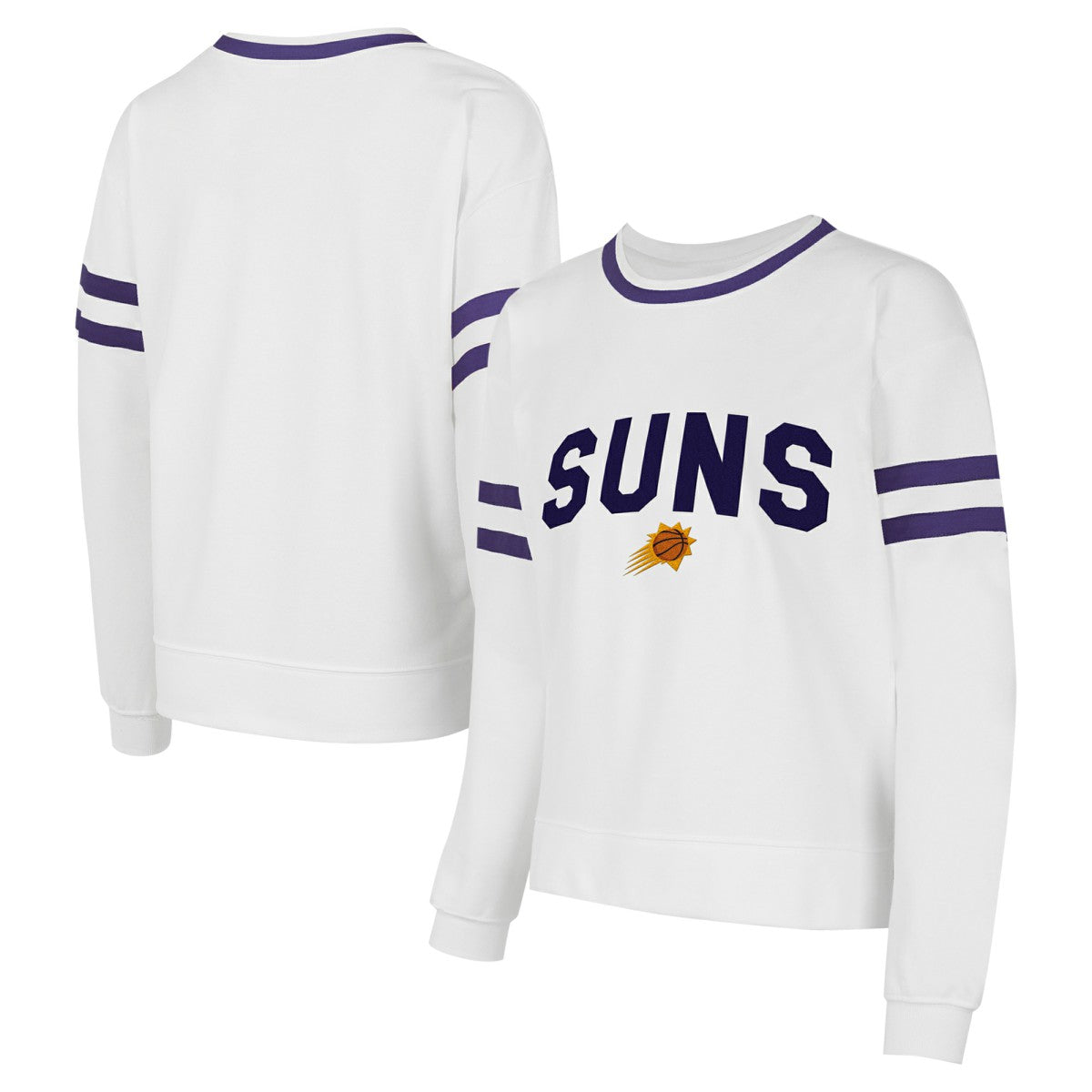 Phoenix Suns Concepts Sport Women's Borough Pullover Sweatshirt White