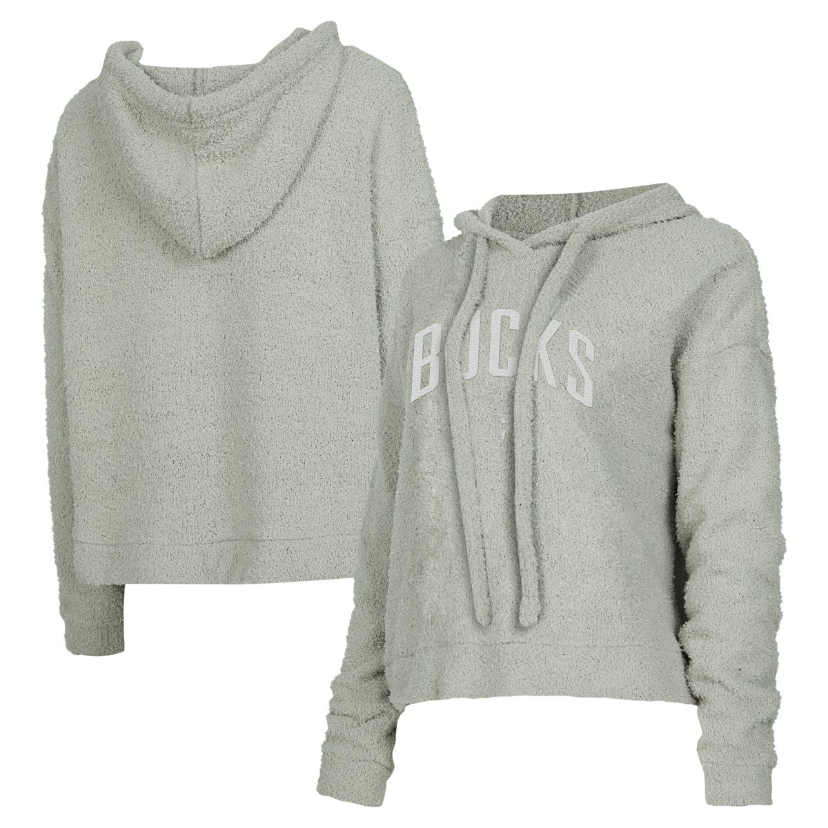 Milwaukee Bucks Concepts Sport Women's Ventura Comfy Pullover Hoodie Gray
