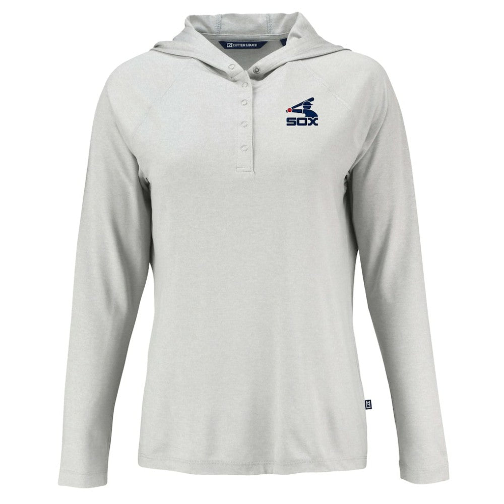 Chicago White Sox Cutter & Buck Women's Cooperstown Collection Coastline Epic Comfort Eco Recycled Hoodie Raglan Long Sleeve T-Shirt Online