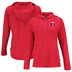 Minnesota Twins Cutter & Buck Women's  Coastline Epic Comfort Eco Recycled Hoodie Raglan Long Sleeve T-Shirt Near Me