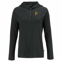 Pittsburgh Pirates Cutter & Buck Women's  Coastline Epic Comfort Eco Recycled Hoodie Raglan Long Sleeve T-Shirt Sale