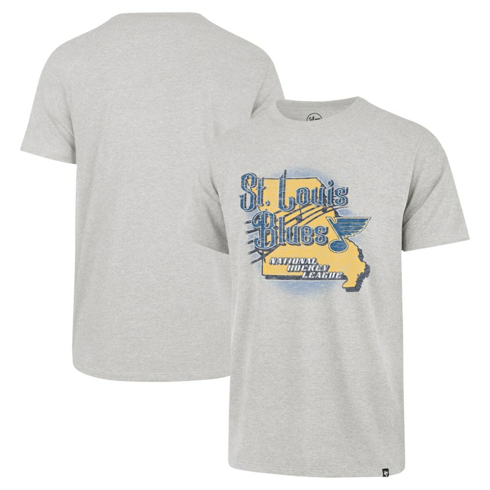 St. Louis Blues '47 Regional Localized Franklin T-Shirt - Gray | 47 brand Lifestyle