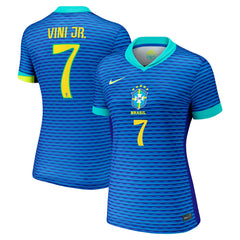 Nike - Vini Jr. Brazil National Team Women's 2024 Away Replica Jersey - Blue