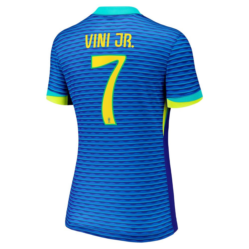 Nike - Vini Jr. Brazil National Team Women's 2024 Away Replica Jersey - Blue