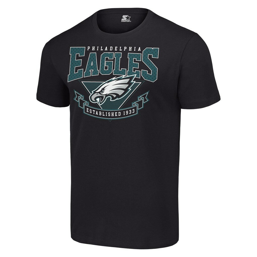 Philadelphia Eagles Starter 80s Inspired Team Logo T-Shirt - Black - NFL