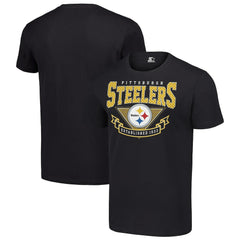 Pittsburgh Steelers Starter 80s Inspired Team Logo T-Shirt - Black - NFL