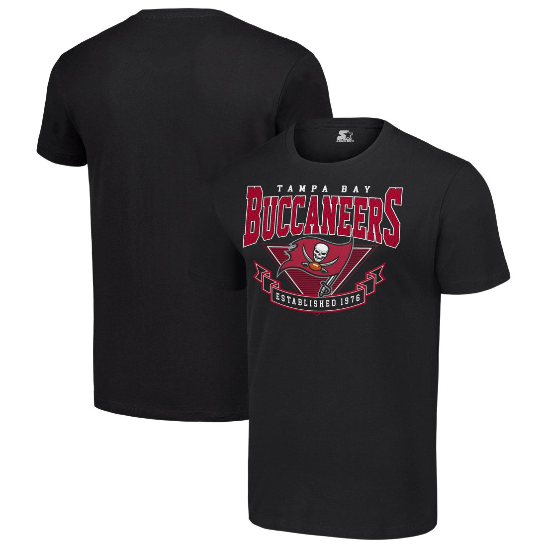 Tampa Bay Buccaneers Starter 80s Inspired Team Logo T-Shirt - Black - NFL