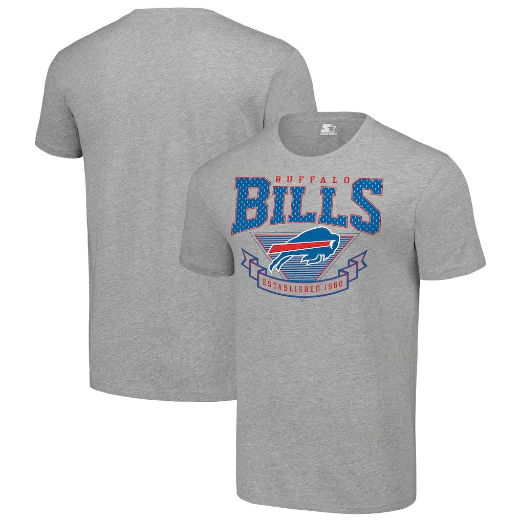 Buffalo Bills Starter 80s Inspired Team Logo T-Shirt - Heather Gray - NFL