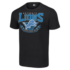 Detroit Lions Starter 80s Inspired Team Logo T-Shirt - Black - NFL