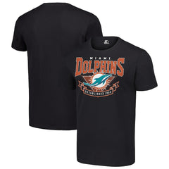 Miami Dolphins Starter 80s Inspired Team Logo T-Shirt - Black - NFL