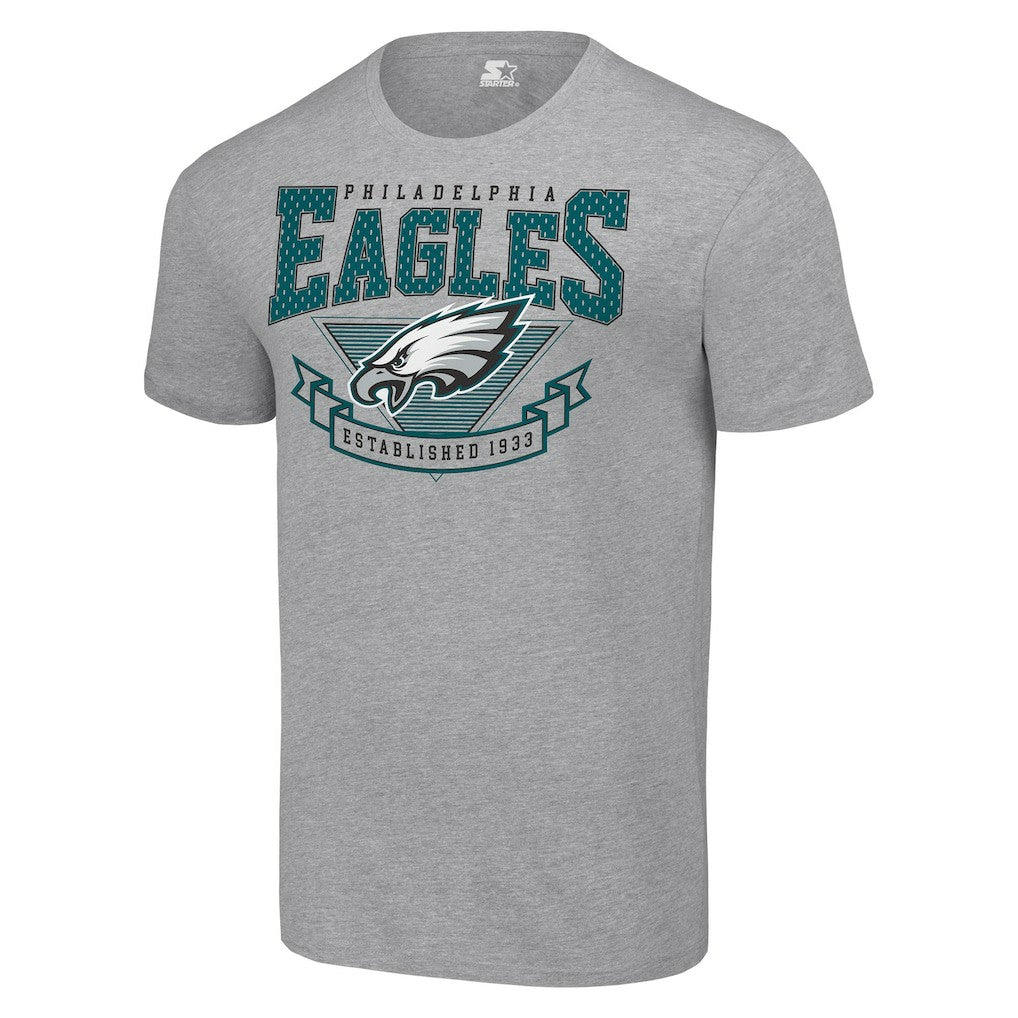 Philadelphia Eagles Starter 80s Inspired Team Logo T-Shirt - Heather Gray - NFL