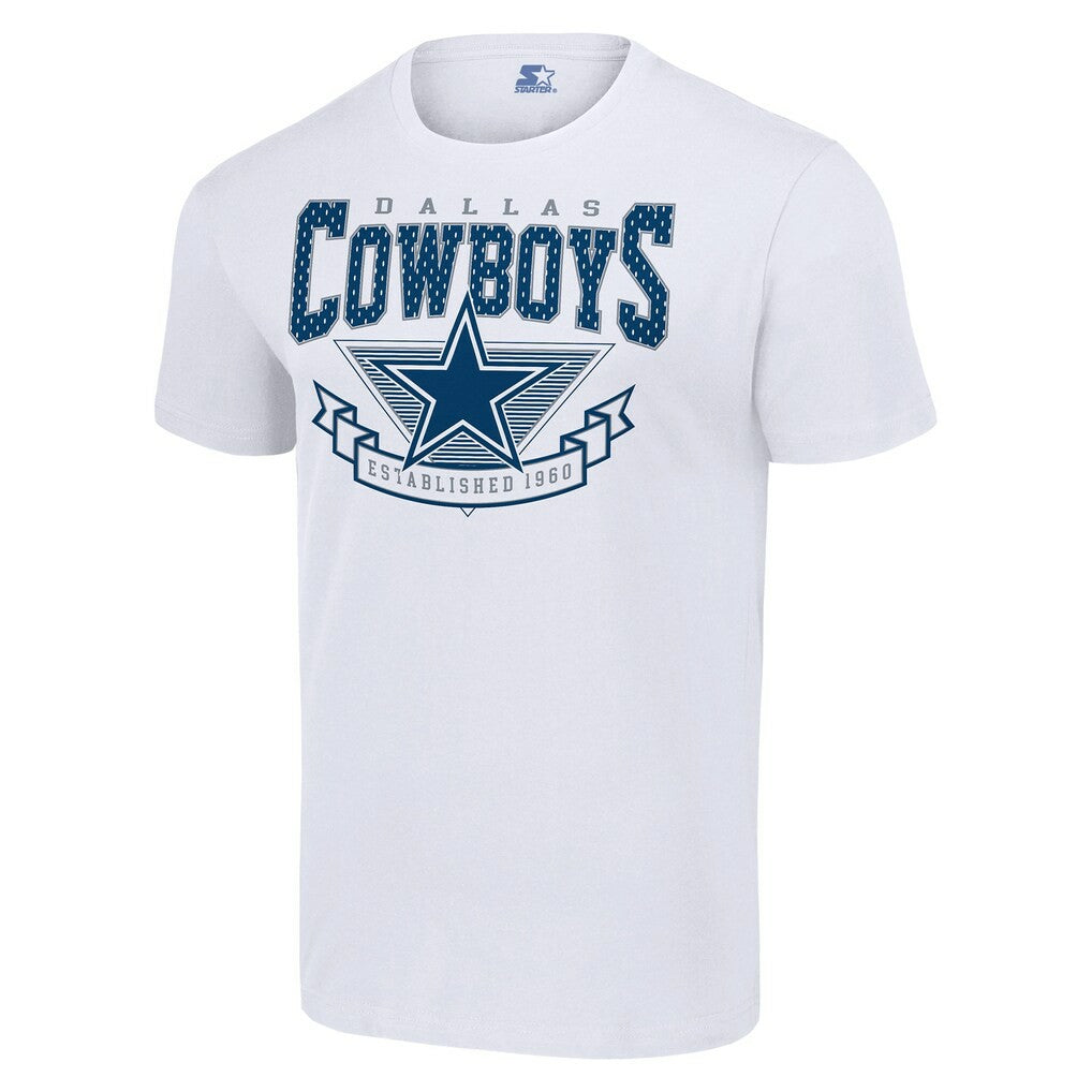 Dallas Cowboys Starter 80s Inspired Team Logo T-Shirt - White - NFL