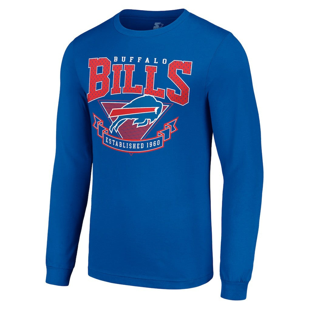 Buffalo Bills Starter '80s Inspired Team Logo Long Sleeve T-Shirt - Royal - NFL