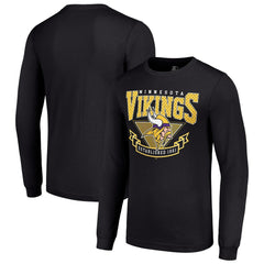 Minnesota Vikings Starter '80s Inspired Team Logo Long Sleeve T-Shirt - Black - NFL