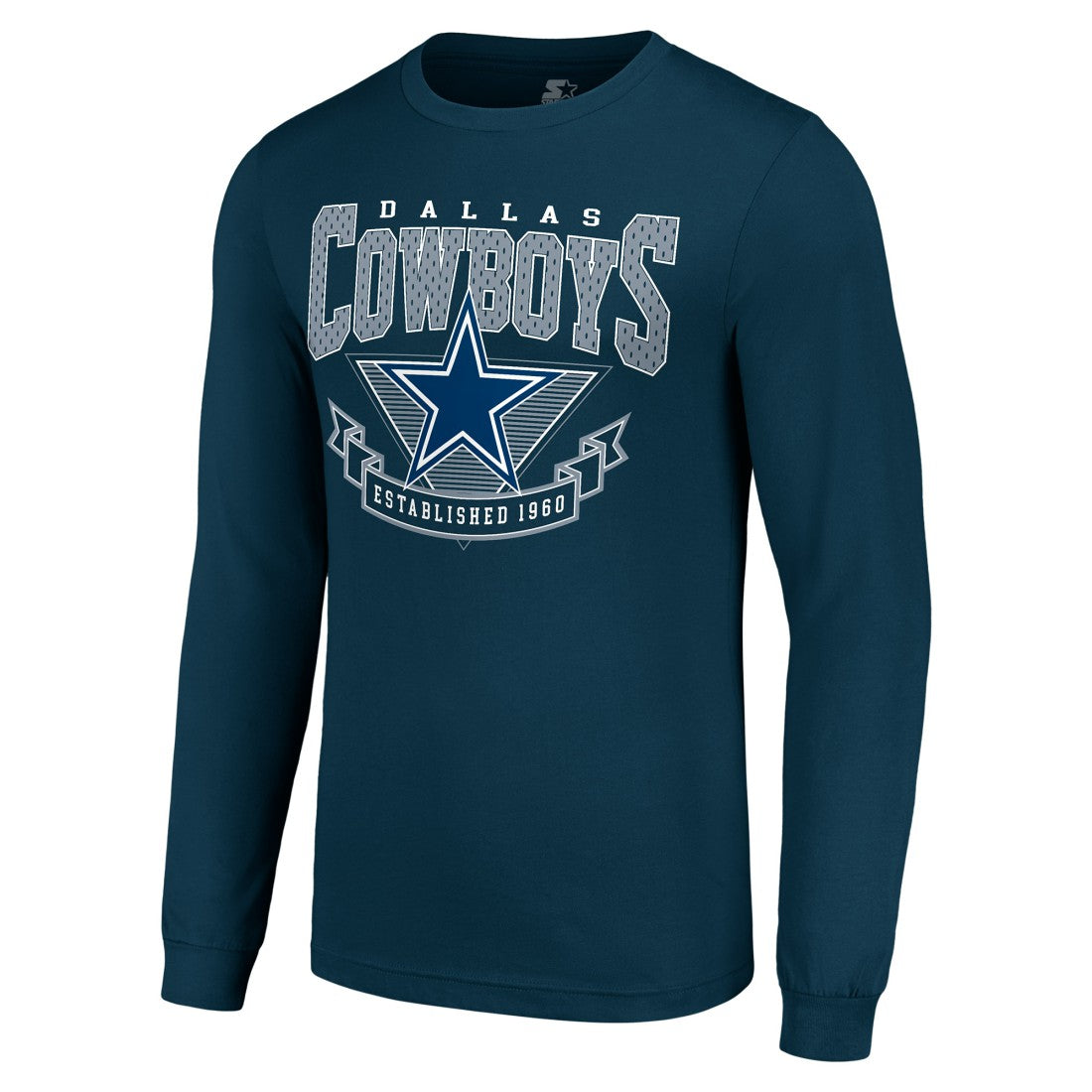 Dallas Cowboys Starter '80s Inspired Team Logo Long Sleeve T-Shirt - Navy - NFL
