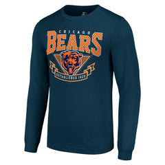 Chicago Bears Starter '80s Inspired Team Logo Long Sleeve T-Shirt - Navy - NFL
