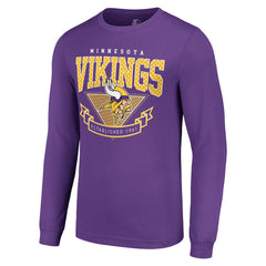 Minnesota Vikings Starter '80s Inspired Team Logo Long Sleeve T-Shirt - Purple - NFL