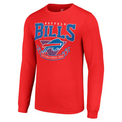 Buffalo Bills Starter '80s Inspired Team Logo Long Sleeve T-Shirt - Red - NFL