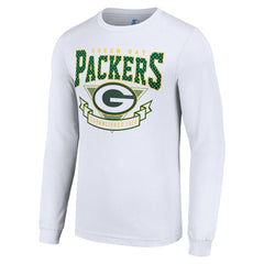Green Bay Packers Starter '80s Inspired Team Logo Long Sleeve T-Shirt - White - NFL