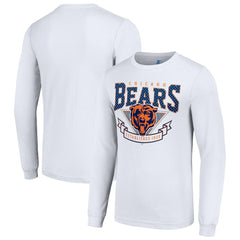 Chicago Bears Starter '80s Inspired Team Logo Long Sleeve T-Shirt - White - NFL