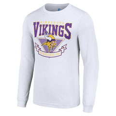 Minnesota Vikings Starter '80s Inspired Team Logo Long Sleeve T-Shirt - White - NFL