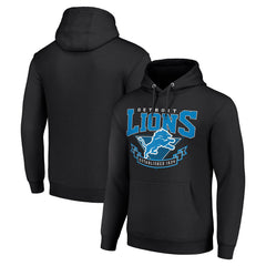 Detroit Lions Starter ‘80s Inspired Pullover Hoodie - Black - NFL