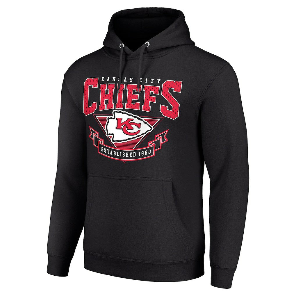 Kansas City Chiefs Starter ‘80s Inspired Pullover Hoodie - Black - NFL