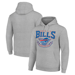 Buffalo Bills Starter ‘80s Inspired Pullover Hoodie - Heather Gray - NFL