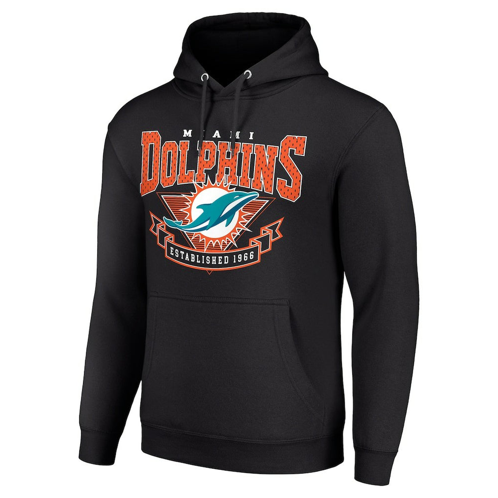 Miami Dolphins Starter ‘80s Inspired Pullover Hoodie - Black - NFL