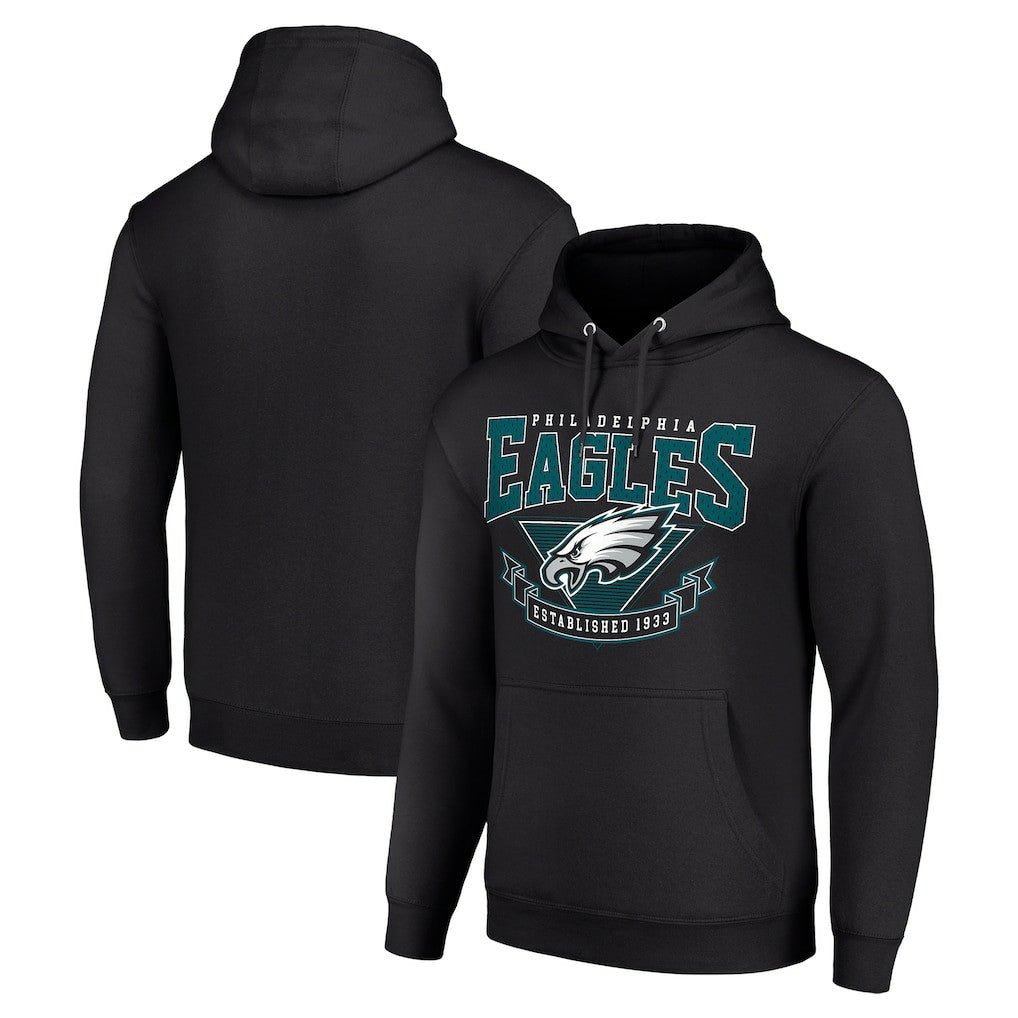 Philadelphia Eagles Starter ‘80s Inspired Pullover Hoodie - Black - NFL