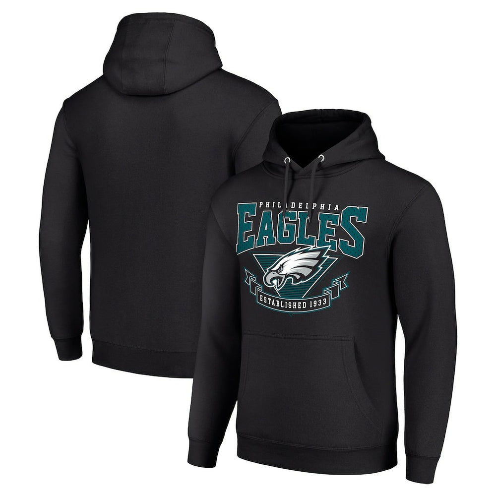 Philadelphia Eagles Starter ‘80s Inspired Pullover Hoodie - Black - NFL