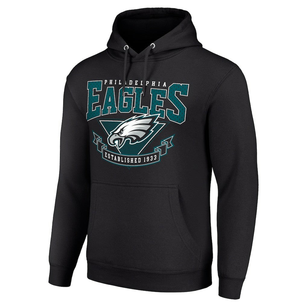 Philadelphia Eagles Starter ‘80s Inspired Pullover Hoodie - Black - NFL