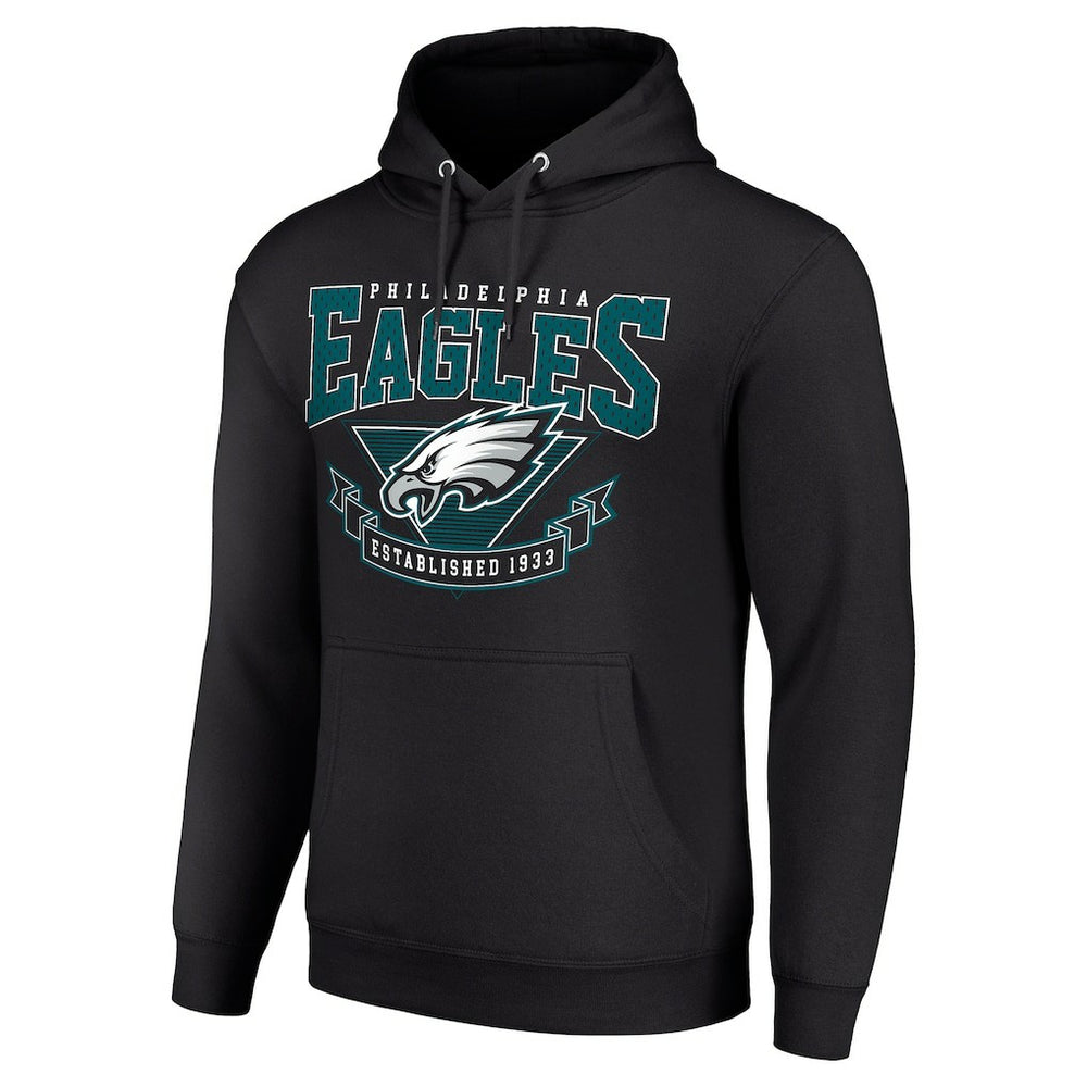 Philadelphia Eagles Starter ‘80s Inspired Pullover Hoodie - Black - NFL