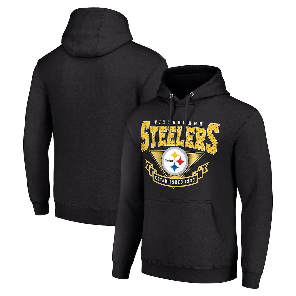 Pittsburgh Steelers Starter ‘80s Inspired Pullover Hoodie - Black - NFL