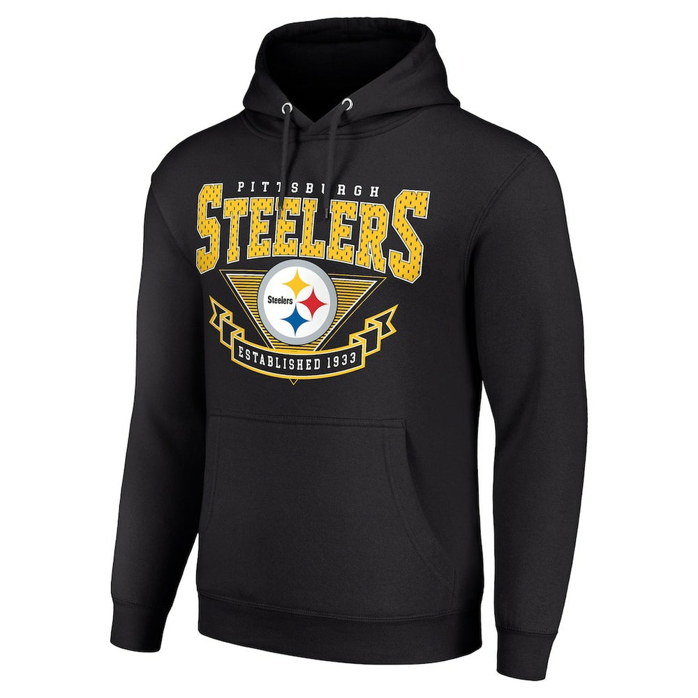 Pittsburgh Steelers Starter ‘80s Inspired Pullover Hoodie - Black - NFL