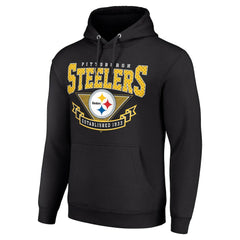 Pittsburgh Steelers Starter ‘80s Inspired Pullover Hoodie - Black - NFL