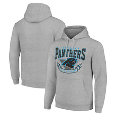 Carolina Panthers Starter ‘80s Inspired Pullover Hoodie - Heather Gray - NFL