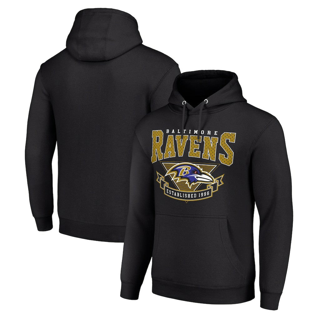Baltimore Ravens Starter ‘80s Inspired Pullover Hoodie - Black - NFL