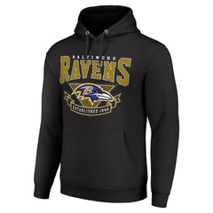 Baltimore Ravens Starter ‘80s Inspired Pullover Hoodie - Black - NFL