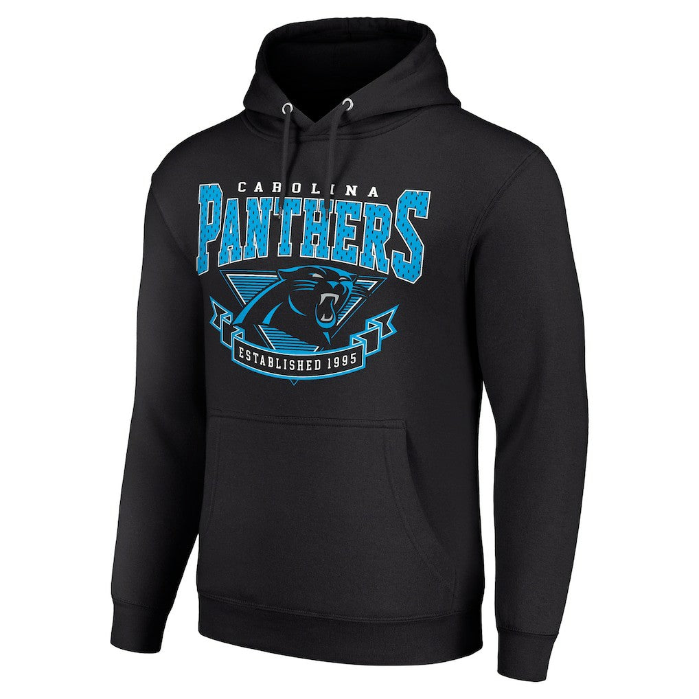 Carolina Panthers Starter ‘80s Inspired Pullover Hoodie - Black - NFL