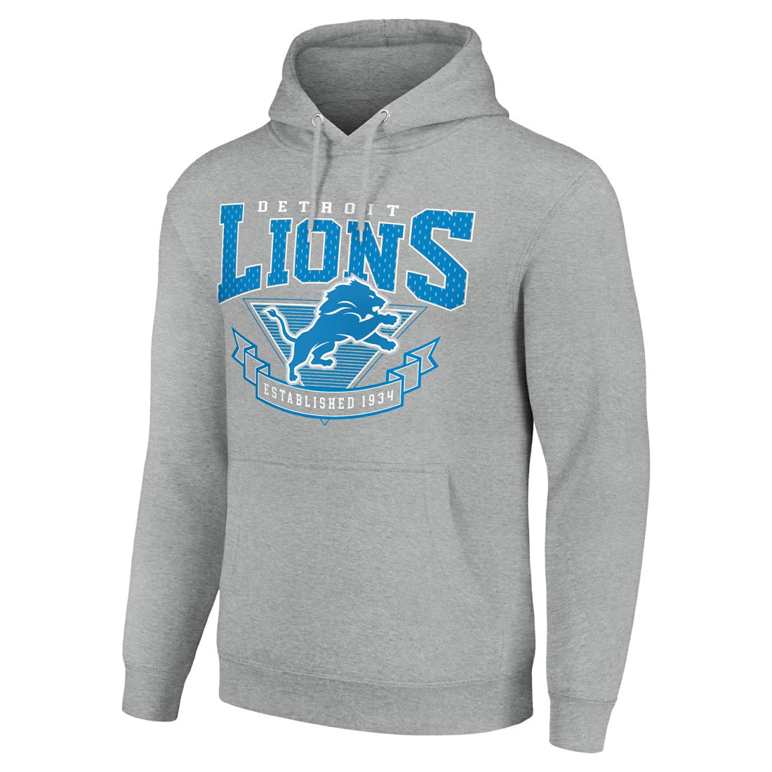 Detroit Lions Starter ‘80s Inspired Pullover Hoodie - Heather Gray - NFL