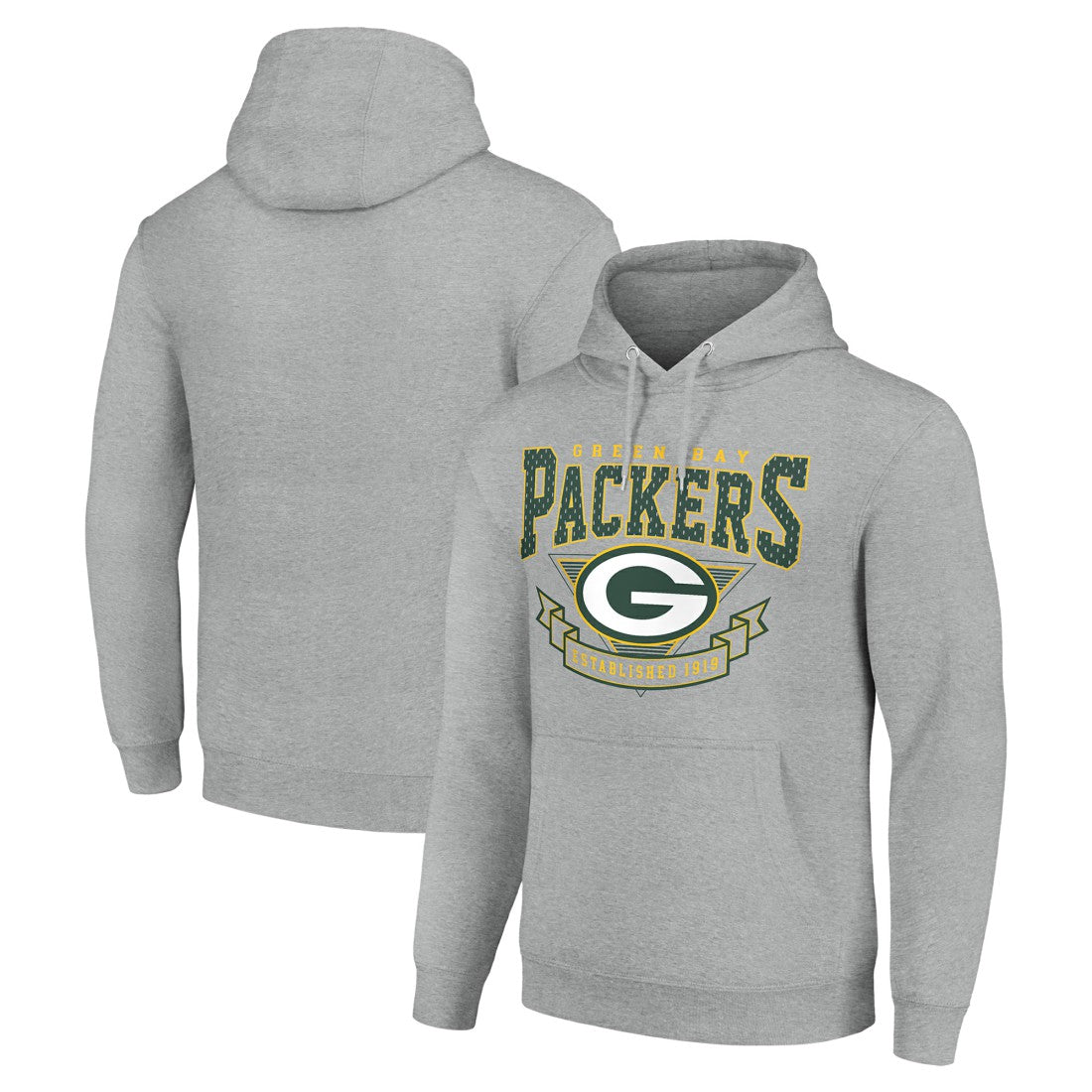 Green Bay Packers Starter ‘80s Inspired Pullover Hoodie - Heather Gray - NFL