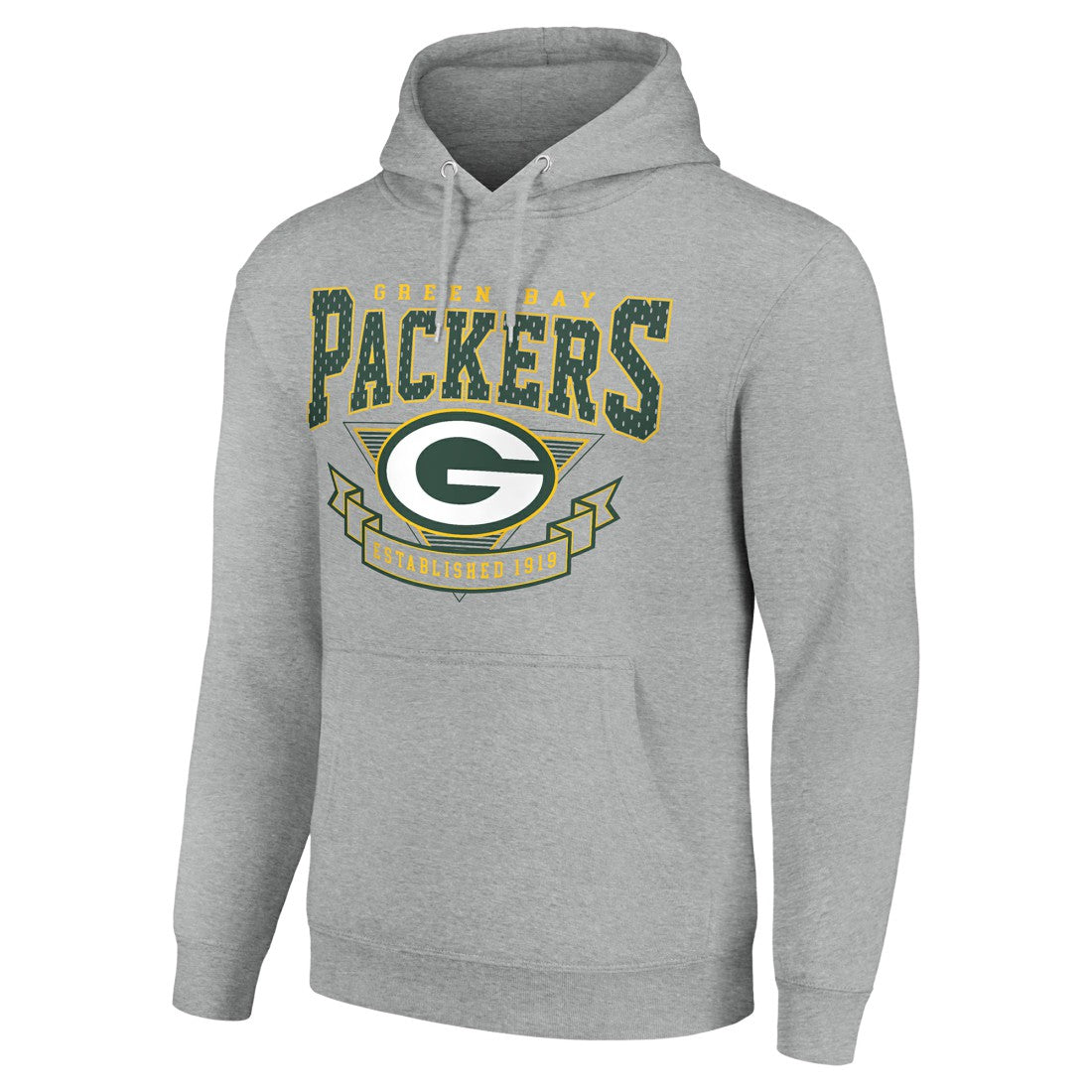 Green Bay Packers Starter ‘80s Inspired Pullover Hoodie - Heather Gray - NFL