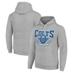 Indianapolis Colts Starter ‘80s Inspired Pullover Hoodie - Heather Gray - NFL